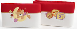 Beboulino Red Stork Crib Bumpers Classic Inside Red 25x270cm