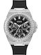 Men’s Watch 47mm Battery Chronograph with Black Silicone Strap