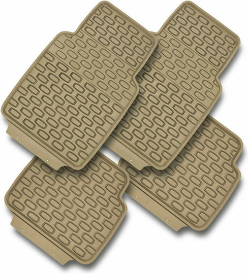 Carman Satz Vorder- und Hintermatten Universal 4Stück aus Gummi 2020 Beige
