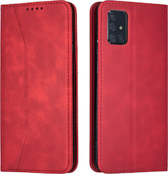 Bodycell PU Leather Buchen Sie Synthetisches Leder Rot (Galaxy A71) 04-00338