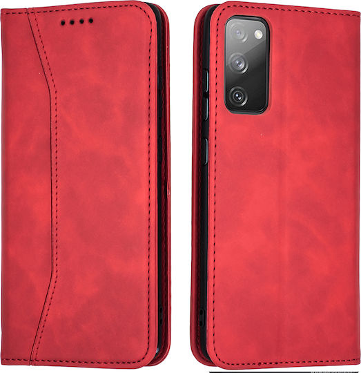 Bodycell PU Leather Book Piele artificială Roșu (Galaxy S20 FE)