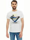 Wrangler Out West T-shirt Bărbătesc cu Mânecă Scurtă Alb