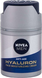 Nivea Αnti-ageing , Moisturizing & Firming 24ωρη Day Cream for Men Suitable for All Skin Types with Υαλουρονικό οξύ Anti-Age 15SPF 50ml