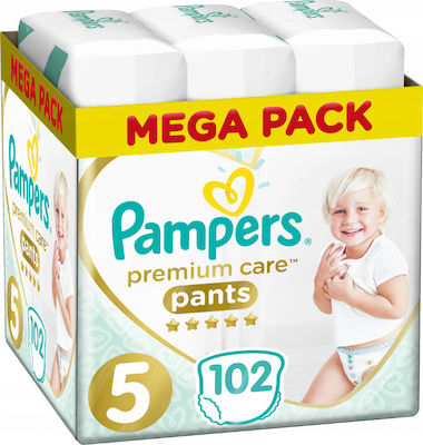 Pampers Premium Care Pants Πάνες Βρακάκι No. 5 για 12-17kg 102τμχ