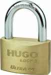 Hugo Locks Ultra 50 Stahl Vorhängeschloss Messing mit Schlüssel 50mm 1Stück