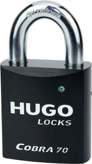 Hugo Locks Cobra 61 Steel Padlock Brass with Key 61mm Black 1pcs
