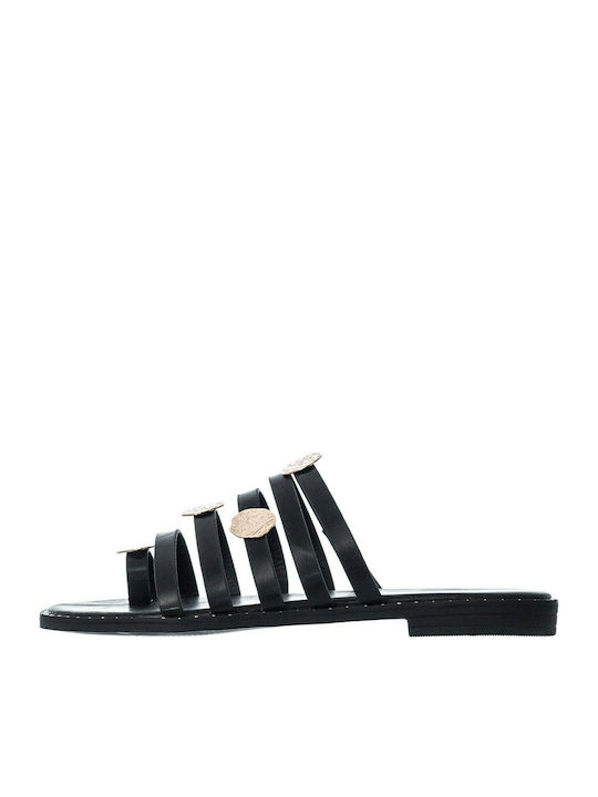 Envie Shoes Women's Flat Sandals in Black Color