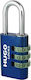 Hugo Locks PA30 Aluminum Padlock Brass Combinat...