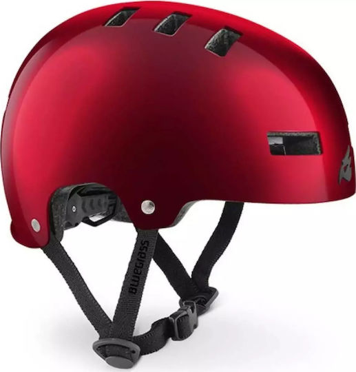 Bluegrass Superbold BMX Bicycle Helmet Red Red Metallic