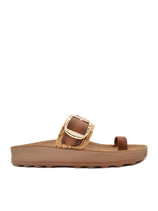 Eva Leather Women's Anatomic Sandals Tabac Brown