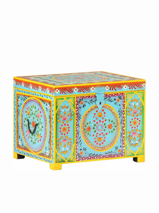 vidaXL Μπαούλο Ξύλινο 50x40x40εκ. Πολύχρωμο