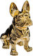 Atmosphera Decorative Dog made of Crystal in Gold 12x18x22.5cm 1pcs