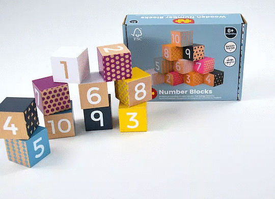 Big Jigs Bildungs-Bauklötze aus Holz für 6+ Monate 10 Stück