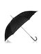 Bazaar247 3921 Αυτόματη Ομπρέλα Βροχής με Μπαστούνι Μαύρη