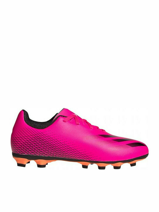 Adidas Ghosted.4 FxG Χαμηλά Ποδοσφαιρικά Παπούτσια με Τάπες Shock Pink / Core Black / Screaming Orange