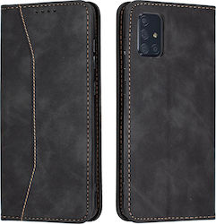 Bodycell PU Leather Synthetic Leather Wallet Black (Galaxy A71)