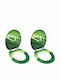 vidaXL Καπάκι Λεκάνης Ξύλινο 42.5x35.8cm Σταγόνες Πράσινο
