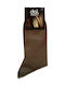 Dal 400 Men's Solid Color Socks Brown