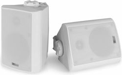 Power Dynamics On-wall Speakers BC40V 952.106 (Pair) 14.5x12.7x19.8cm in White Color