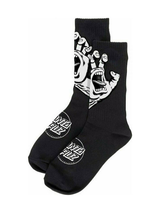 Santa Cruz Screaming Hand Women's Patterned Socks Black