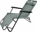 Aria Trade Sunbed-Armchair Beach with Reclining 3 Slots Gray 153x47x87cm.