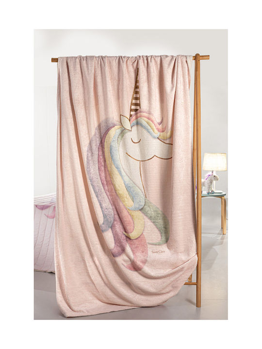 Saint Clair Одеяло Флийс Cinderella Розов 160x220cm
