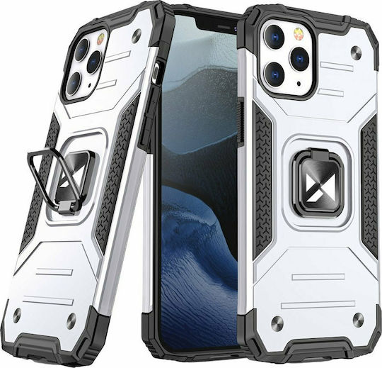 Wozinsky Ring Armor Umschlag Rückseite Kunststoff Silber (iPhone 12 / 12 Pro)
