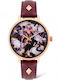 Police Miona Дамски Часовник 36mm Кварцов с Бордо Кожена Каишка