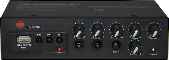 Show PA-40HM Integrated Commercial Amplifier 40W/100V Equipped with USB Black