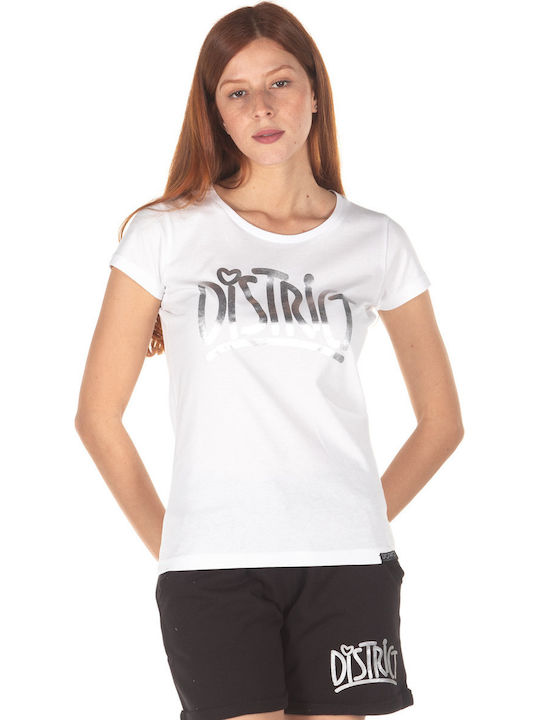 District75 121WSS-914 Feminin Tricou Alb 121WSS-914-091