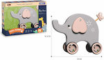 Zita Toys Συρόμενο Ελεφαντάκι Κουδουνίστρα από Ξύλο για 18+ Μηνών