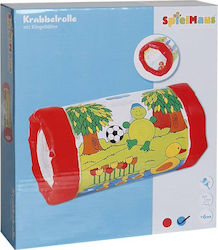 Spielmaus Roll- und Krabbelspielzeug Φουσκωτή Κυλινδρική Κουδουνίστρα mit Sounds für 6++ Monate