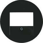 Hager R.1/R.3/R.Classic Audio & Video Front Plate Switch Black Πρίζας USB 10382045
