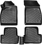 Rizline Set of Front and Rear Mats Tray Type 4pcs from Rubber for Opel Astra 2009-2015 Black