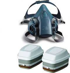 3M Half Face Safety Mask with 6098 P3 Filters Blue