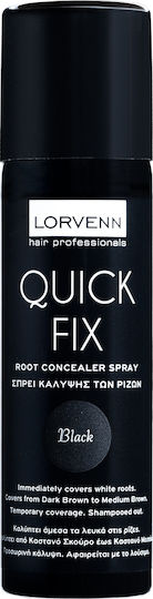 Lorvenn Quick Fix Root Concealer Προσωρινή Βαφή Μαλλιών σε Spray Black 75ml