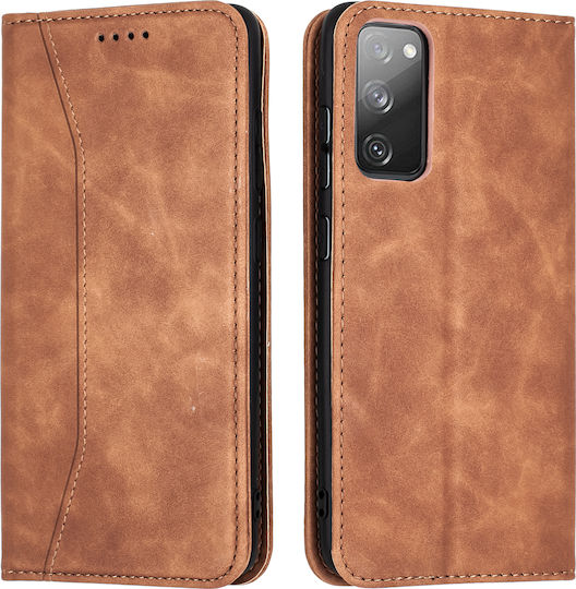 Bodycell PU Leather Книга Изкуствена кожа Кафяв (Galaxy S20 FE)