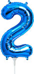 Μπαλόνι Foil Αριθμός Μίνι 2 Μπλε 41εκ.