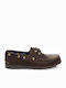 Sea & City C20 Maine Men's Leather Boat Shoes Brown