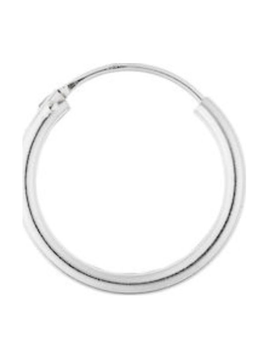 Hoop 12mm Einzelner Ohrring Creole aus Silber