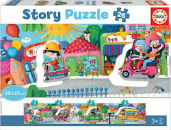 Kinderpuzzle City Vehicles - Story für 3++ Jahre 26pcs Educa