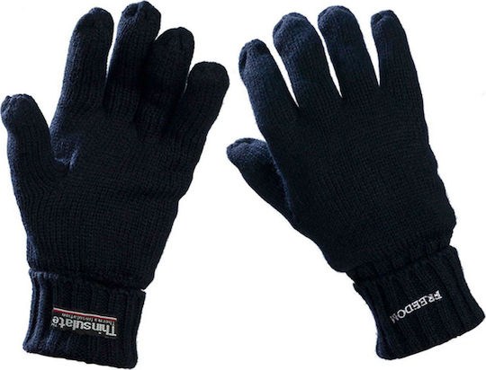 Survivors Military Gloves Knitted Military Toweling Blue in Blue Color