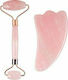 Jade Roller & Gua Sha Roller Προσώπου & Εργαλείο Gua Sha από Νεφρίτη Pink 2τμχ