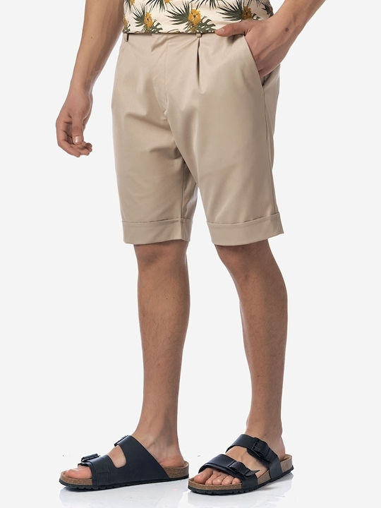 Brokers Jeans Ανδρική Βερμούδα Chino Μπεζ