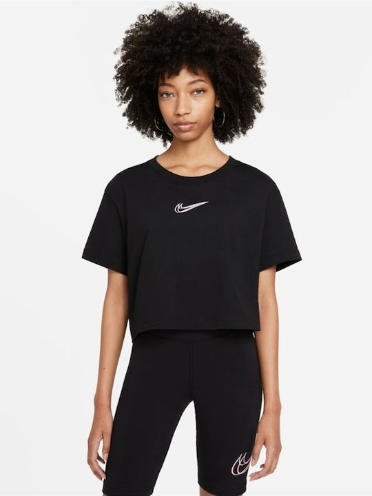 Nike Sportswear Κοντομάνικη Γυναικεία Αθλητική Μπλούζα Μαύρη