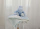 GM Home Κουβέρτα Αγκαλιάς & Λίκνου Bunny Fleece Γαλάζια 75x100εκ.