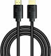 Baseus HDMI 2.1 Braided Cable HDMI male - HDMI male 2m Black