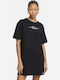 Nike Sportswear Swoosh Mini Κοντομάνικο Αθλητικό Φόρεμα Μαύρο