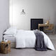 Sprintzio Hotel Sheet White Semi-Double 180x280cm 100% Cotton 1pcs