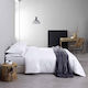 Sprintzio Hotelbettlaken Weiß Einzel 160x280cm Baumwolle und Polyester 1Stück